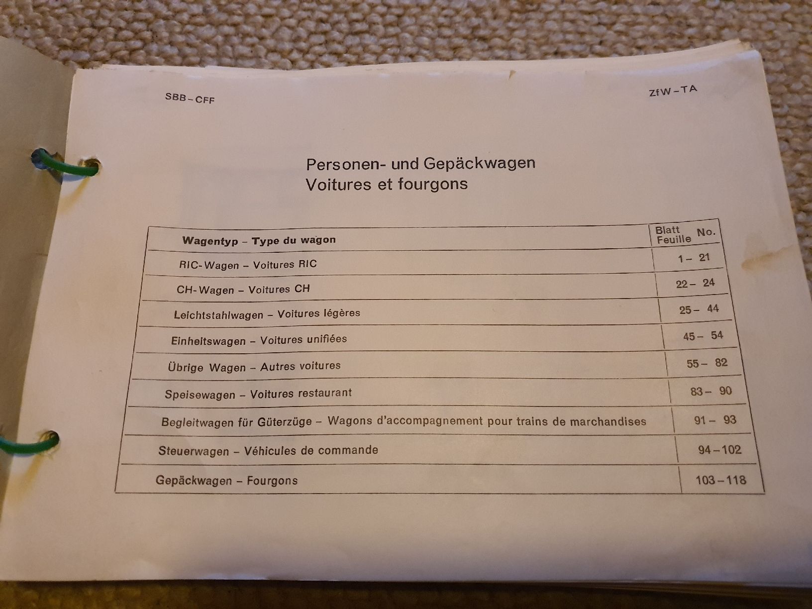 SBB/CFF/FFS Documents: Règlement CFF – D'occasion à Lavey-Village par Lofoten93 2