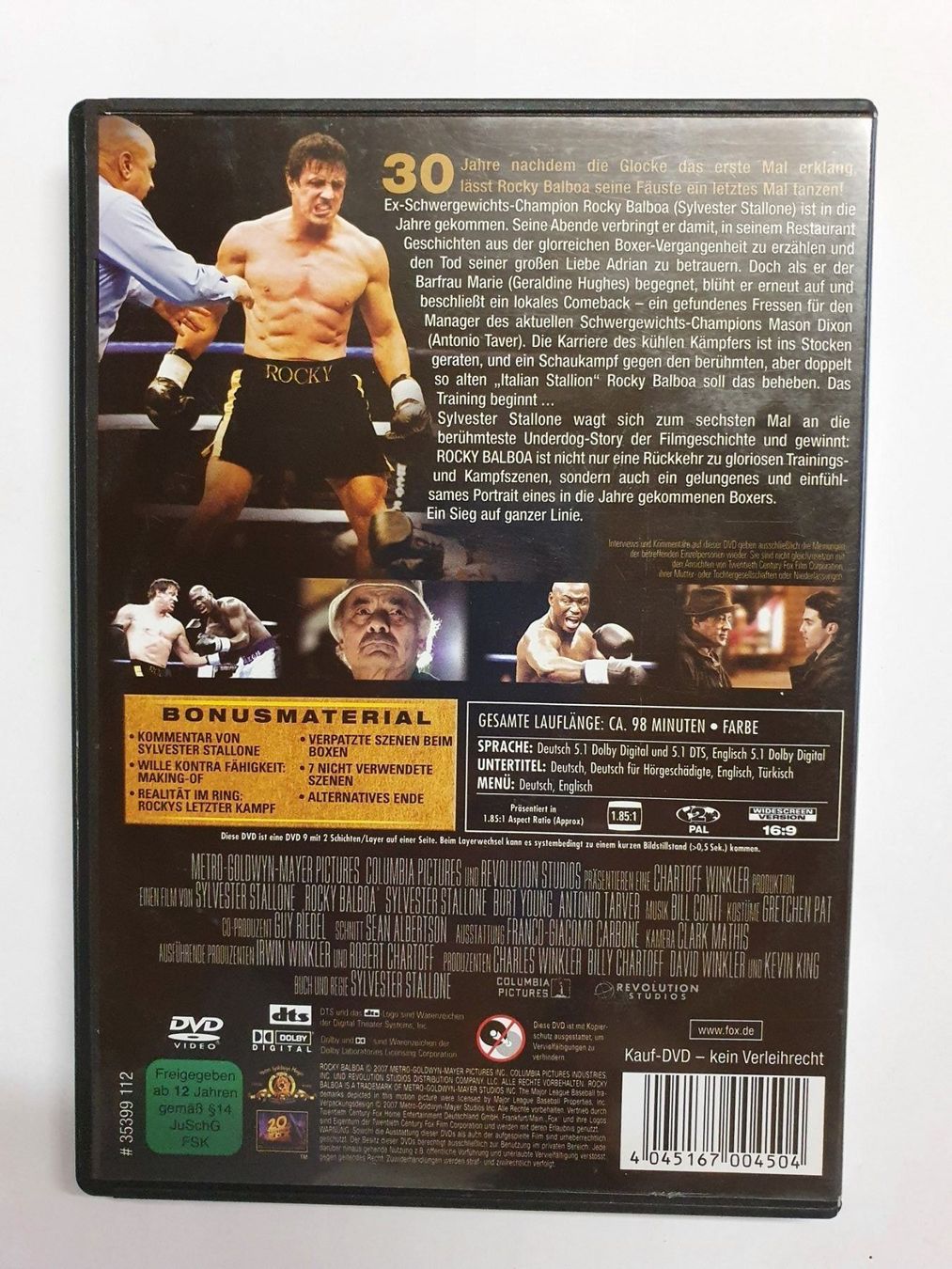 Tutti i DVDs: Rocky Balboa DVD Sylvester Stallone – Usato da Oberdorf BL venduto da BaldenEagle 1