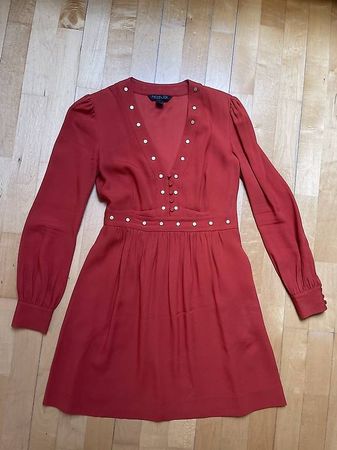 Rachel Zoe Kleid Herbst orange Grösse M elegant festlich