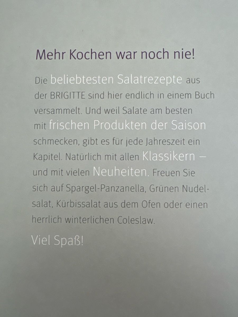 Bücher: Salate – Neu (gemäss Beschreibung) aus Schaffhausen von Reporter 1