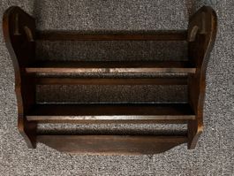 Antique Wooden Wall Shelf - hanger for paper/aluminium foil
