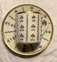 Antike Limoge Porzellan Langeais Tasse und Untertasse 