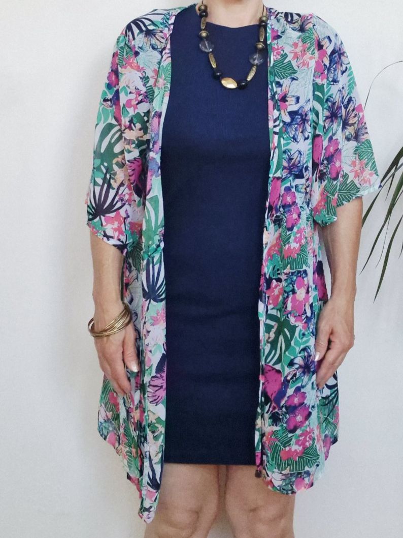 Costumi da bagno & Bikini: Damen Bademode Bluse Jacke "Tropical" S - Leicht transparent – Usato da Hallau venduto da CHACLA 1