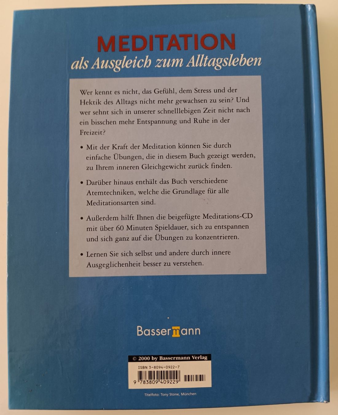 Libri: Buch + CD - Innere Kraft durch Meditation – Usato da Aarau venduto da Yeeaaah 1