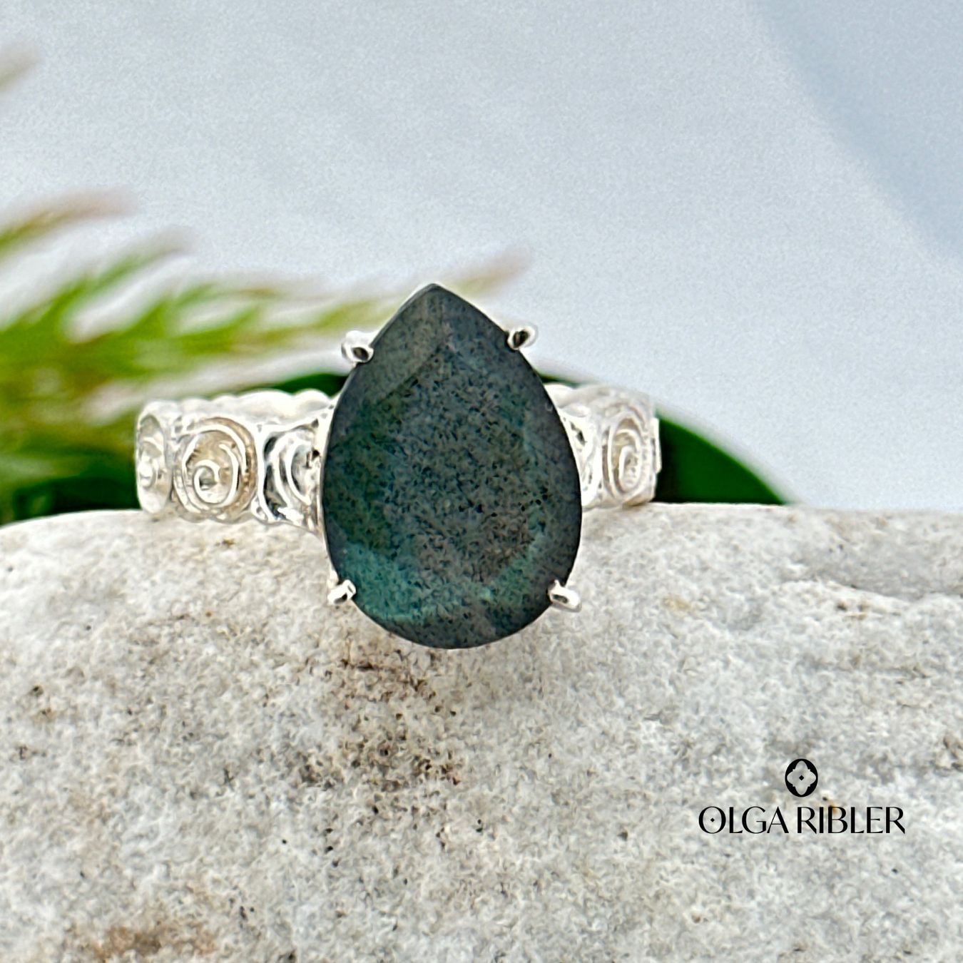 Olga Ribler Anelli: Unikate Labradorite Ring  -  Sterling Silber 925 – Nuovo (secondo la descrizione) da Luzern venduto da Schmuckoutlet 6