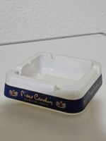 Vintage Pierre Cardin Aschenbecher Keramik Weiss/Blau 