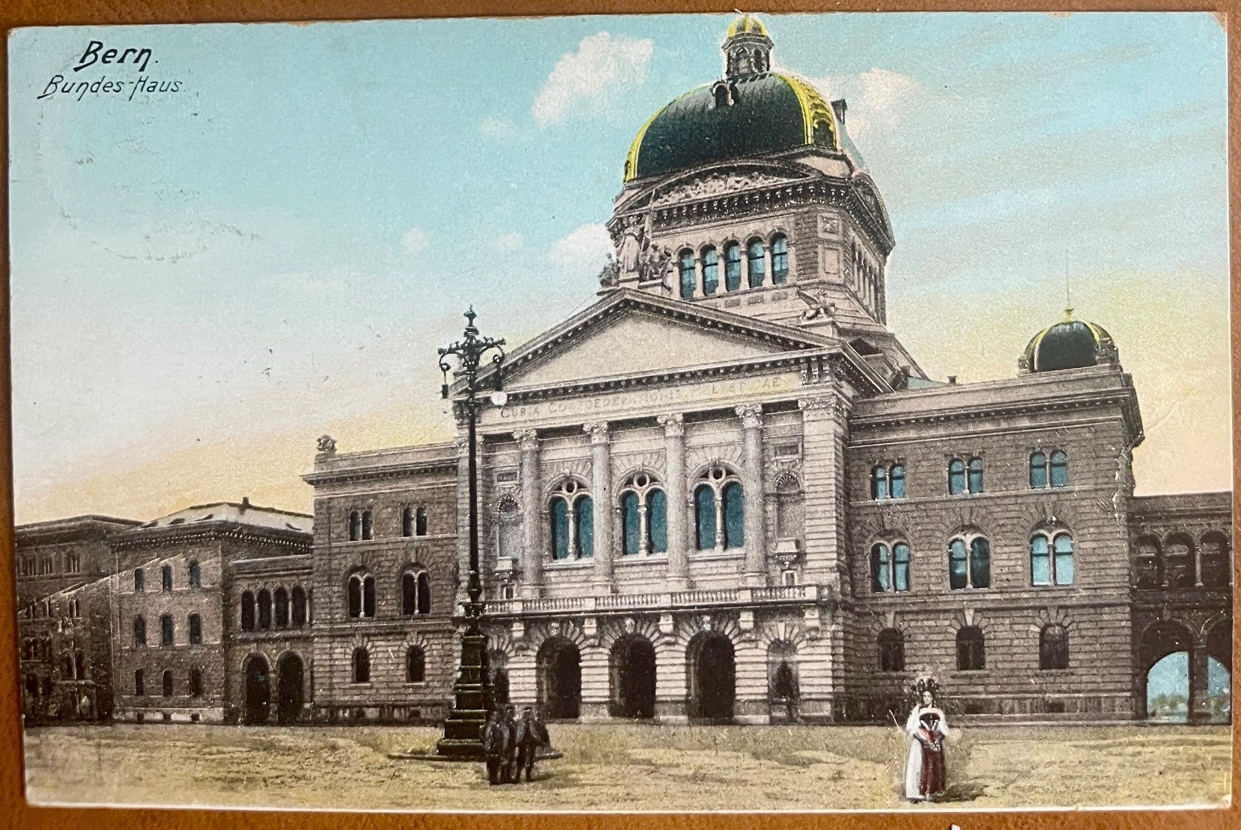 Cartoline postali: BERN : Bundespalast 1910 - Animée – Usato da Lutry venduto da Ediego