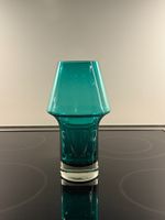 Vase Glas grün A. Okkolin Riihimäki Finnland 60er Jahre
