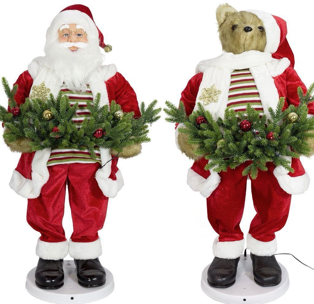 Tutte le decorazioni: AKTION Animierter Weihnachtsmann / Bär 90cm – Nuovo e nell'imballaggio originale da Basel venduto da Seifehuesli