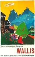WALLIS SCHWEIZ SBB 1960 - Original Plakat
