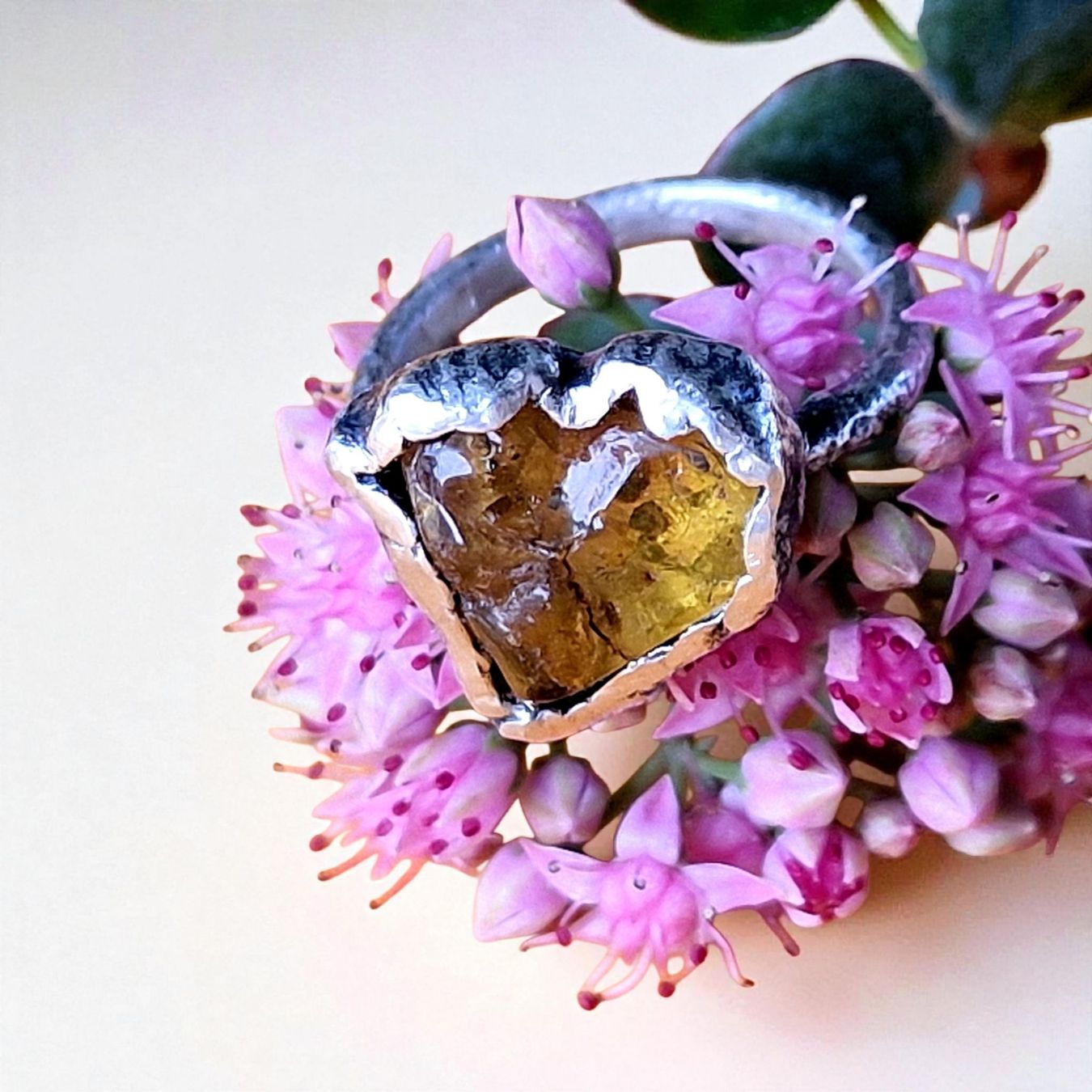 Anelli: Statement-Ring Silber 960 & Bernstein, Grösse 56 – Nuovo e nell'imballaggio originale da Aarau venduto da Schmuckhoehle_MD 3