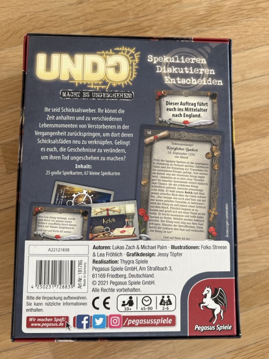 Pegasus Spiele Jeux: Escape Game Undo – Neuf (Voir description) à Heerbrugg par bluekolibri 1