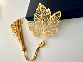 Golden Leaf Bookmark With Tassel 🍂 New!