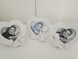Herz Fotorahmen mit Engel, 3 Stk, neuwertig!
