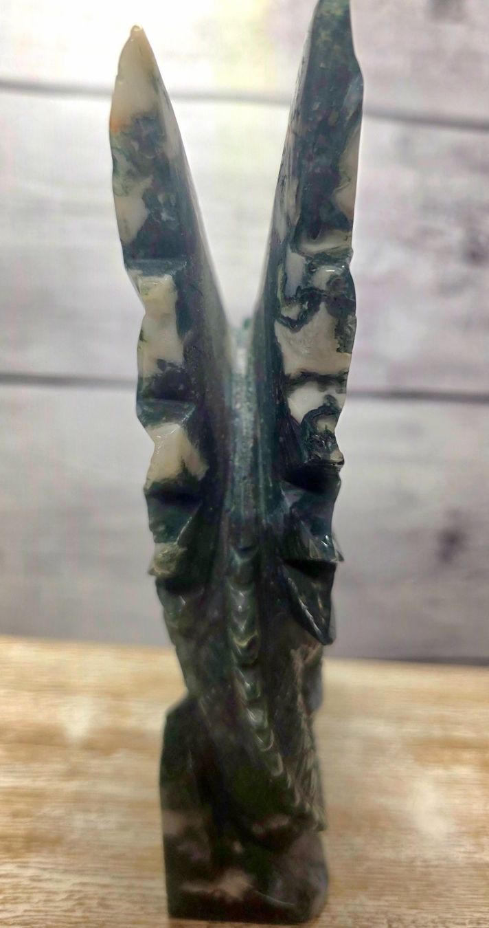 Minerali & Pietre curative: Majestätischer Moosachat Drache 970g – Nuovo e nell'imballaggio originale da Matzingen venduto da Shay_Crystalz 4