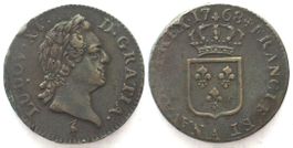 LOUIS XV Sol à la vieille tête 1768 A cuivre qSUP!