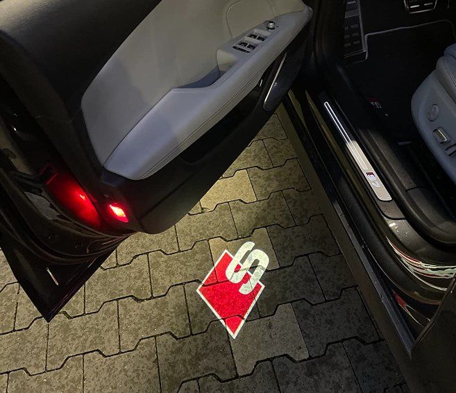 4X Original Audi LED Einstiegsbeleuchtung Tür Logo Projektor