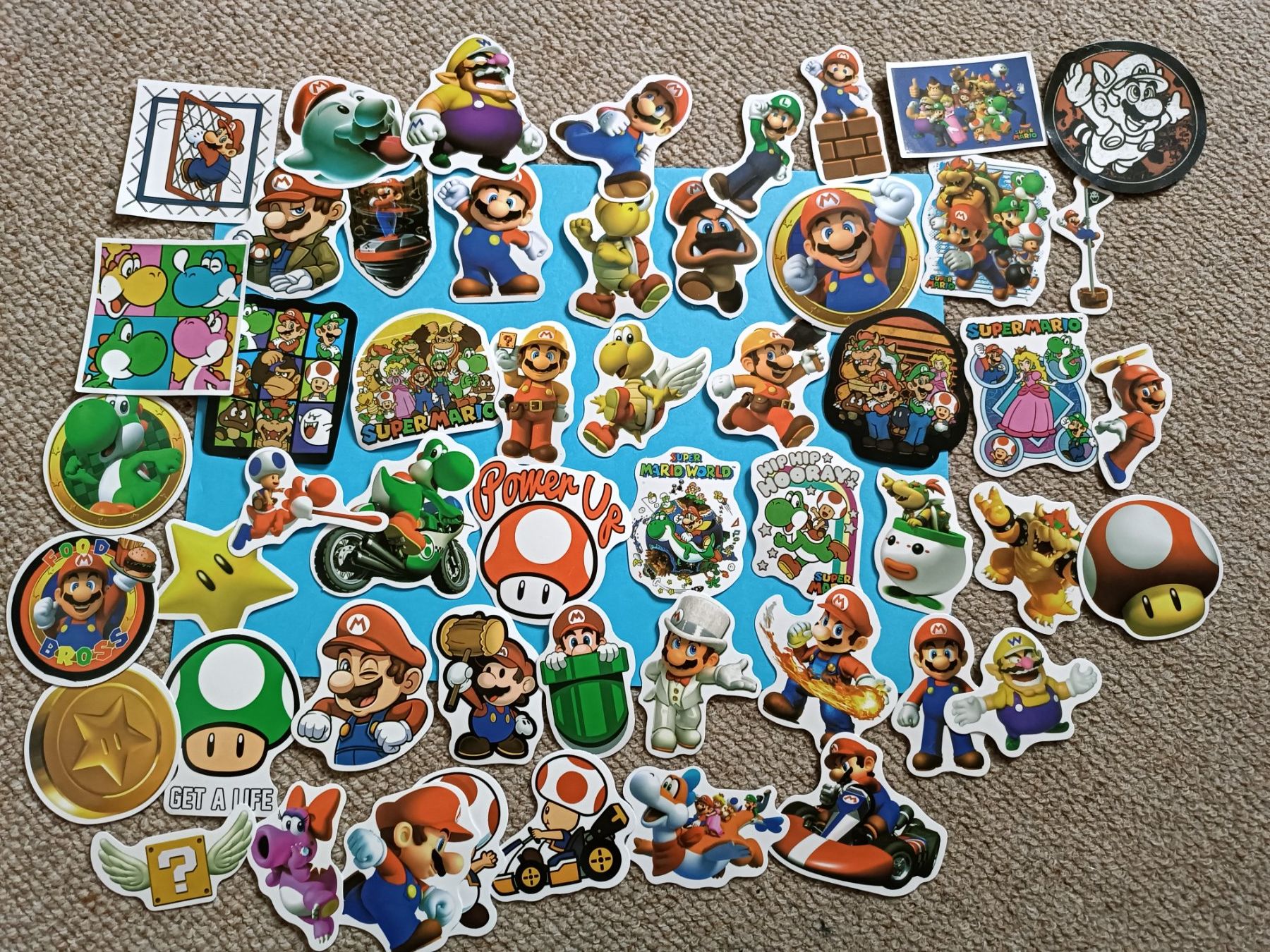 Sticker: Super Mario Bros, Sticker Set, grosse Sticker – Nuovo e nell'imballaggio originale da Vogelsang AG venduto da miinlade 1