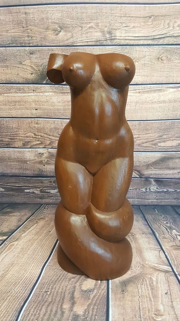 Skulpturen & Statuen: Skulptur Holzskulptur Figur Torso – Neu und originalverpackt aus Domat-ems von Gr8wood