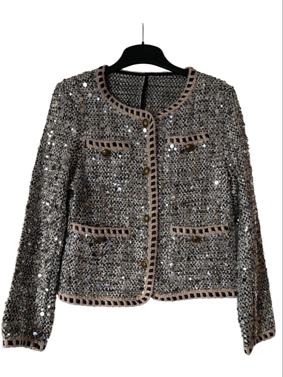 Jacken: Dazy Sequin Tweed Jacket Multicolored Size M – Neu (gemäss Beschreibung) aus Brunnen von Sandy_closet1