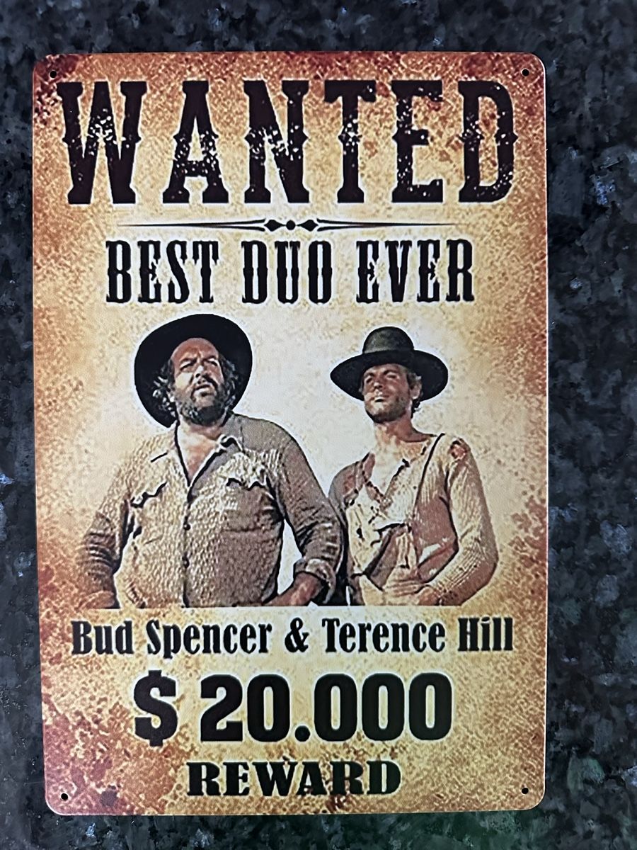 Insegne: Schild "WANTED" Bud Spencer & Terence Hill Blechschild – Nuovo e nell'imballaggio originale da Niedergösgen venduto da 7591