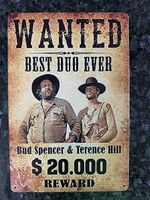 Schild "WANTED" Bud Spencer & Terence Hill Blechschild