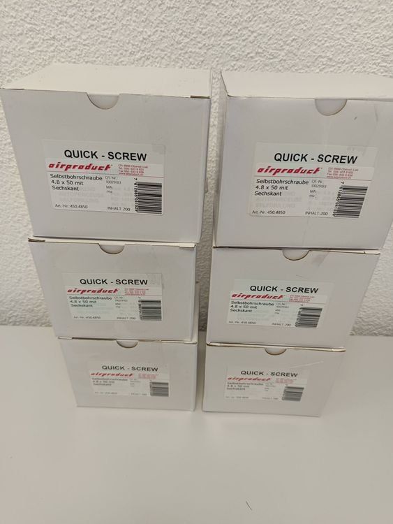 Alle Werkzeuge: 1200St. Selbstbohrschrauben 4.8x50 – Neu und originalverpackt aus Buchs SG von sem_vd5r
