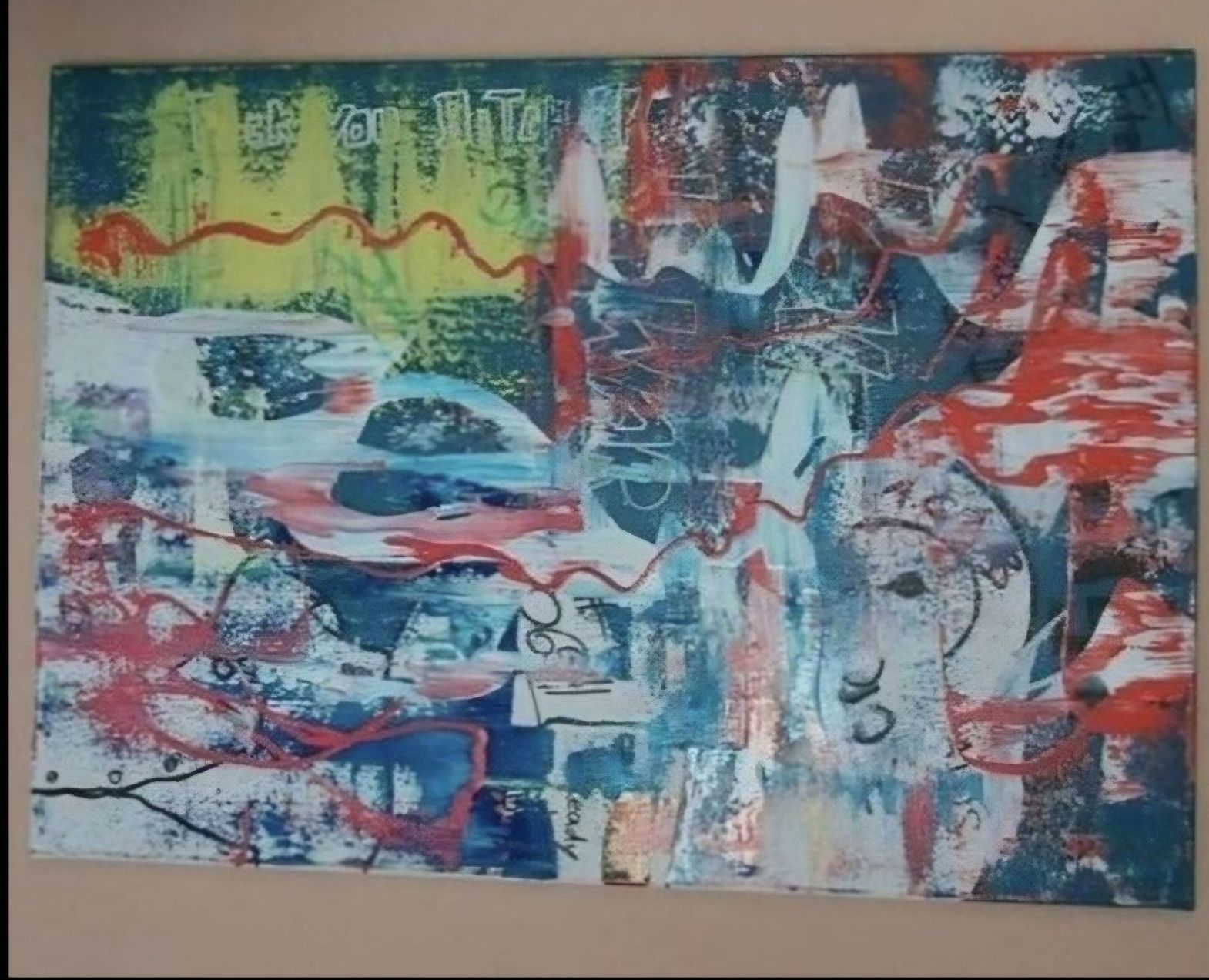 Dipinti: Gemälde Abstrakte Kunst handmade 50×70 – Nuovo (secondo la descrizione) da Riehen venduto da Steinbock1970 2