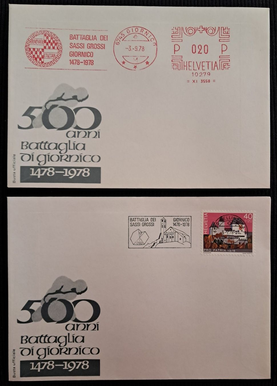 Alle Briefmarken: 2 FDC GIORNICO 1978 – Gebraucht aus Ponto Valentino von giorgia06