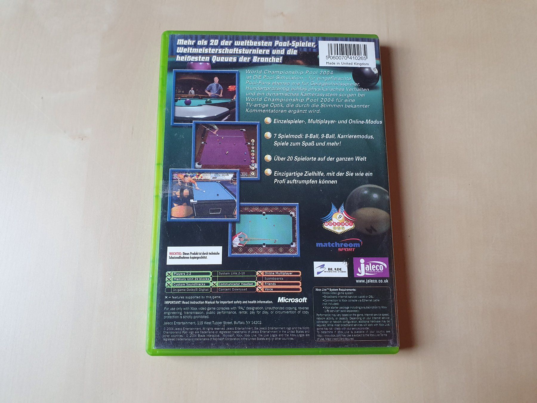 Microsoft Giochi: World Championship Pool 2004 – Usato da Stansstad venduto da collectorsshop 1