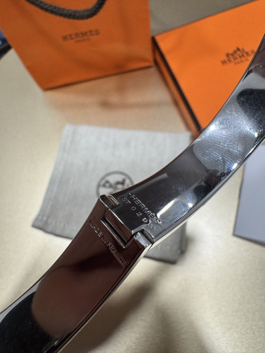Hermès Bracelets: Hermès Clic H Bracelet - Pale Blue & Silver – Neuf (Voir description) à Thonex par Lux_brands01 4