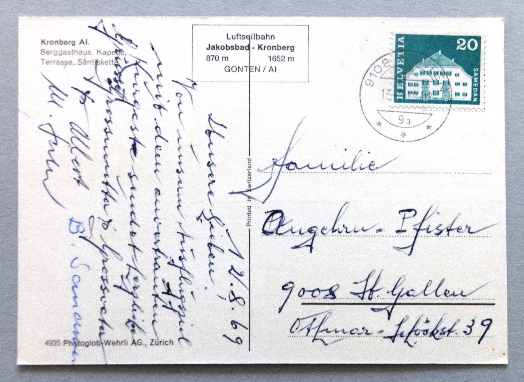 Cartes postales: Kronberg 1663 m – D'occasion à Fétigny par Billy2miny 1