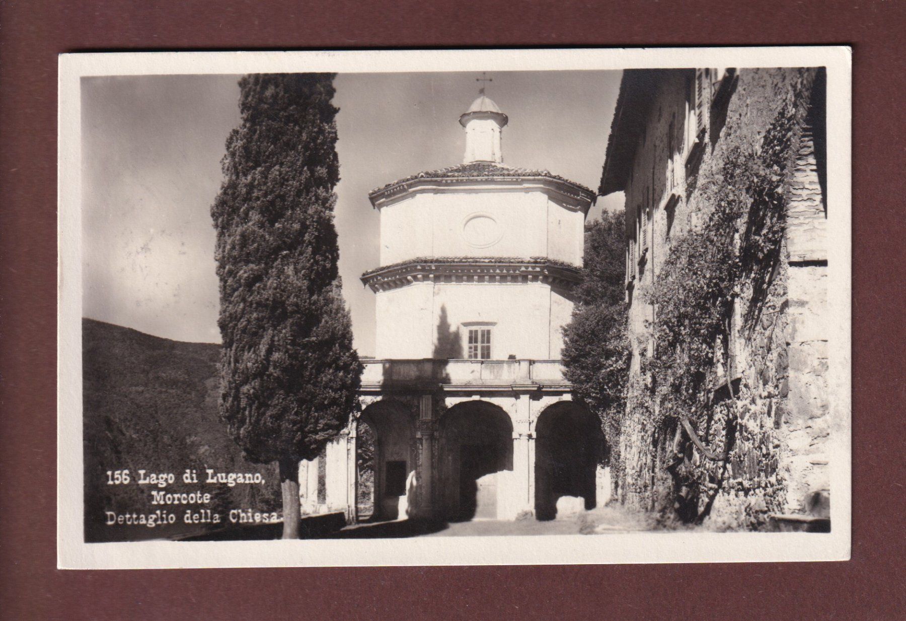Cartoline postali: MORCOTE - Dettaglio della Chiesa - 1926 – Usato da Pully venduto da nicecards-shop