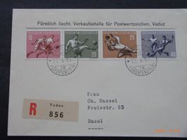 Sportserie I-V FDC g. Sätze R mit 5 FDC-Couvert