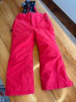 Skihose CMP rot mit Trägern gebraucht guter Zustand Gr.116