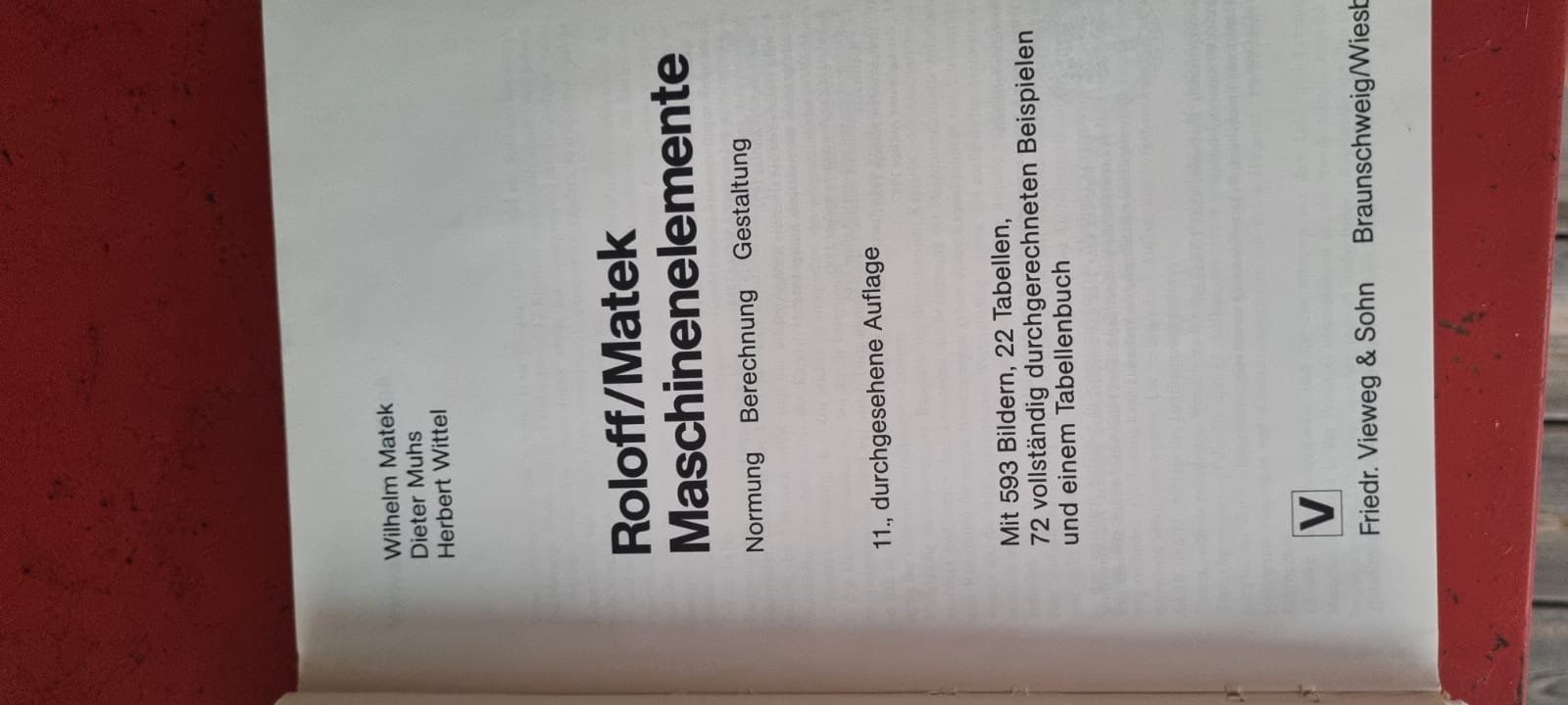 Libri: Maschinenelemente Roloff/Matek - Normung ... - Tabellen – Usato da Spiegel b. Bern venduto da Gudi8 3