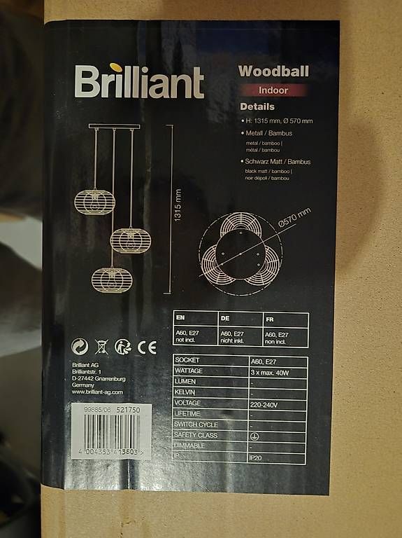 Lampade: Lampe, Brillant Woodball Indoor – Usato da Bern venduto da Rebibebi_ 1