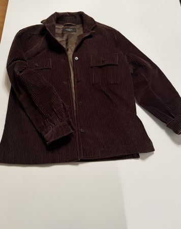 Dunkelbraune Cord-Hemdjacke von Weekend Max Mara,