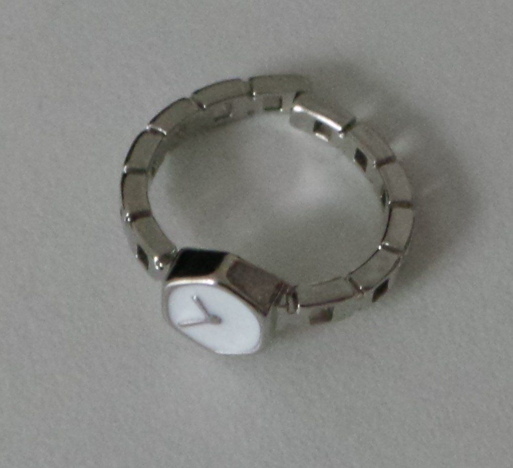 Anelli: Ring silberfarbig, Uhrimitat, offen, U51 – Nuovo (secondo la descrizione) da Flamatt venduto da Tattoo18