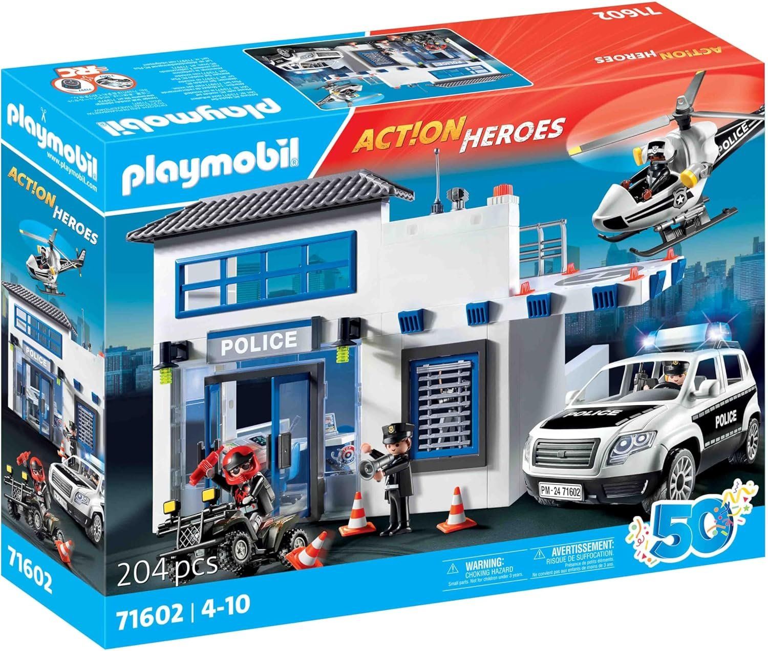 Playmobil 71602 Polizeistation mit Auto + Helikopter - OVP (Neu und ...