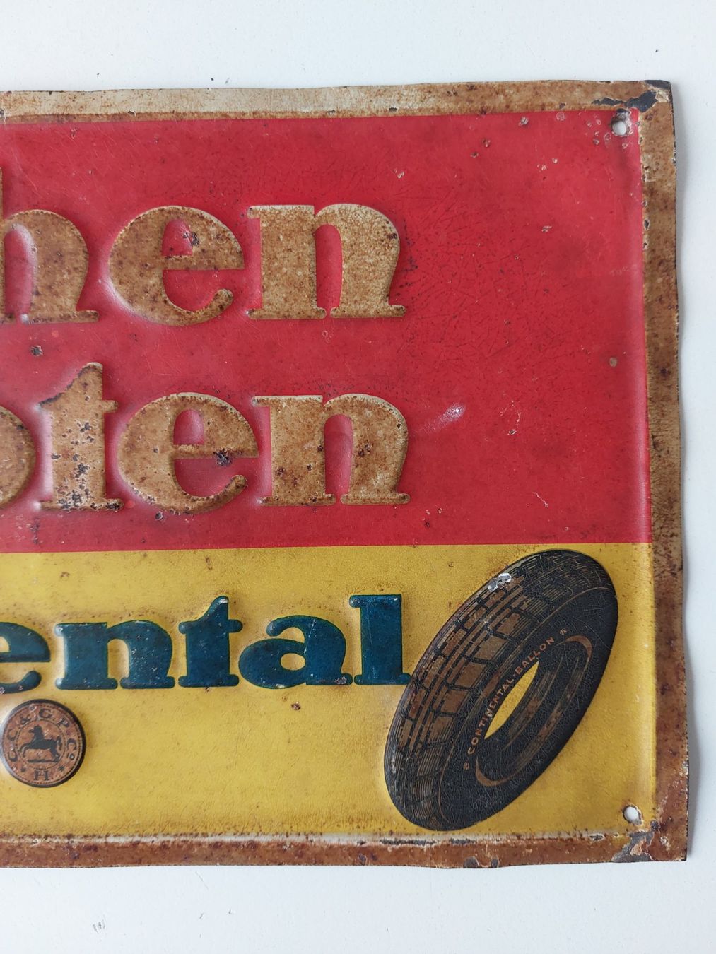 Continental Schilder: Blechschild Continental Pneu  plaque tôle Rauchen verboten – Gebraucht aus Schenkon von Elbarto007 3