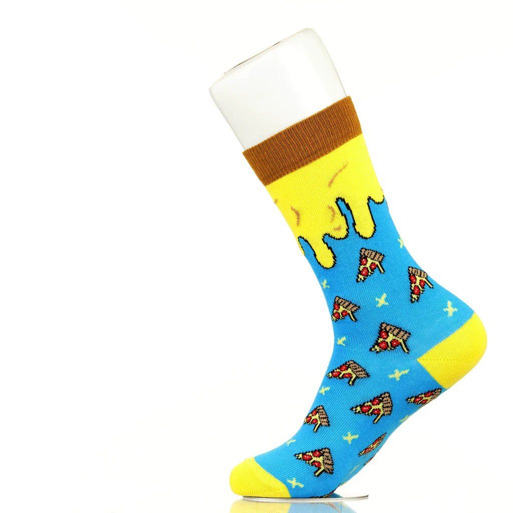 Calze: BUNTE DESIGN SOCKEN-Space Pizza (Big 41-46) – Nuovo e nell'imballaggio originale da Luzern venduto da Sock_Atomica 1