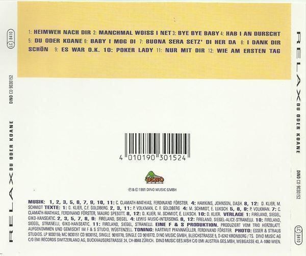 CD: Relax CD Du oder koane – Usato da St. Margarethen TG venduto da ursk10 1