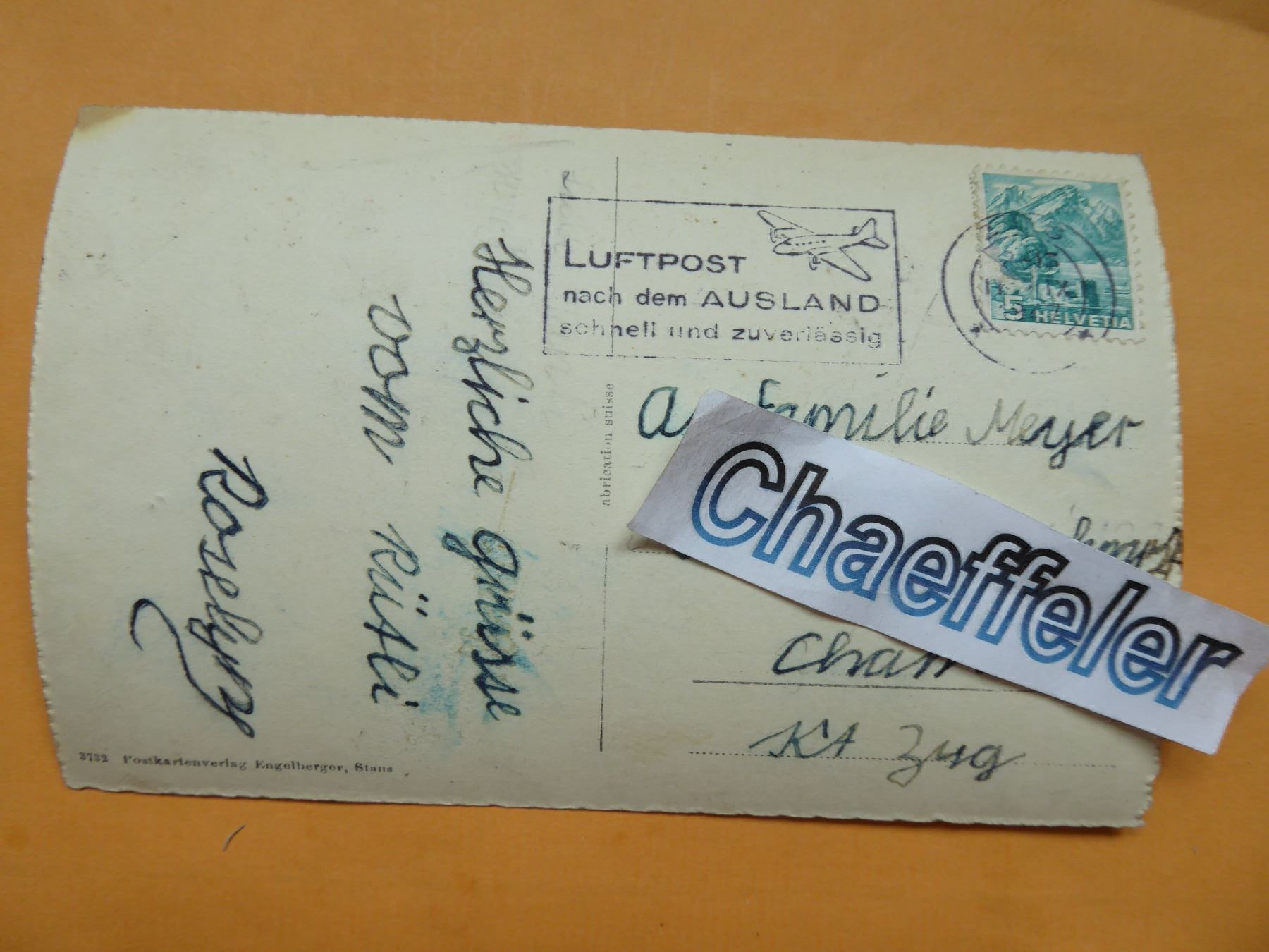 Cartoline postali: 1947 Rütli – Usato da Zürich venduto da Chaeffeler 1