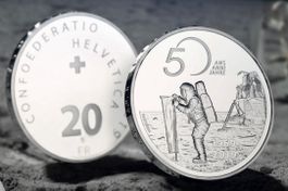 20 Franken Silbermünze « 50 Jahre Mondlandung Apollo 11» 20g