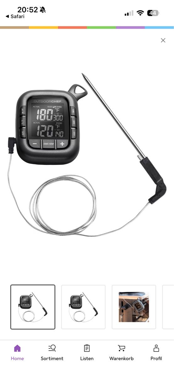 Outdoorchef Altro per la casa: Outdoorchef Gourmet Check Grillthermometer / Fleischthermome – Nuovo e nell'imballaggio originale da Horgen venduto da d.k77 2