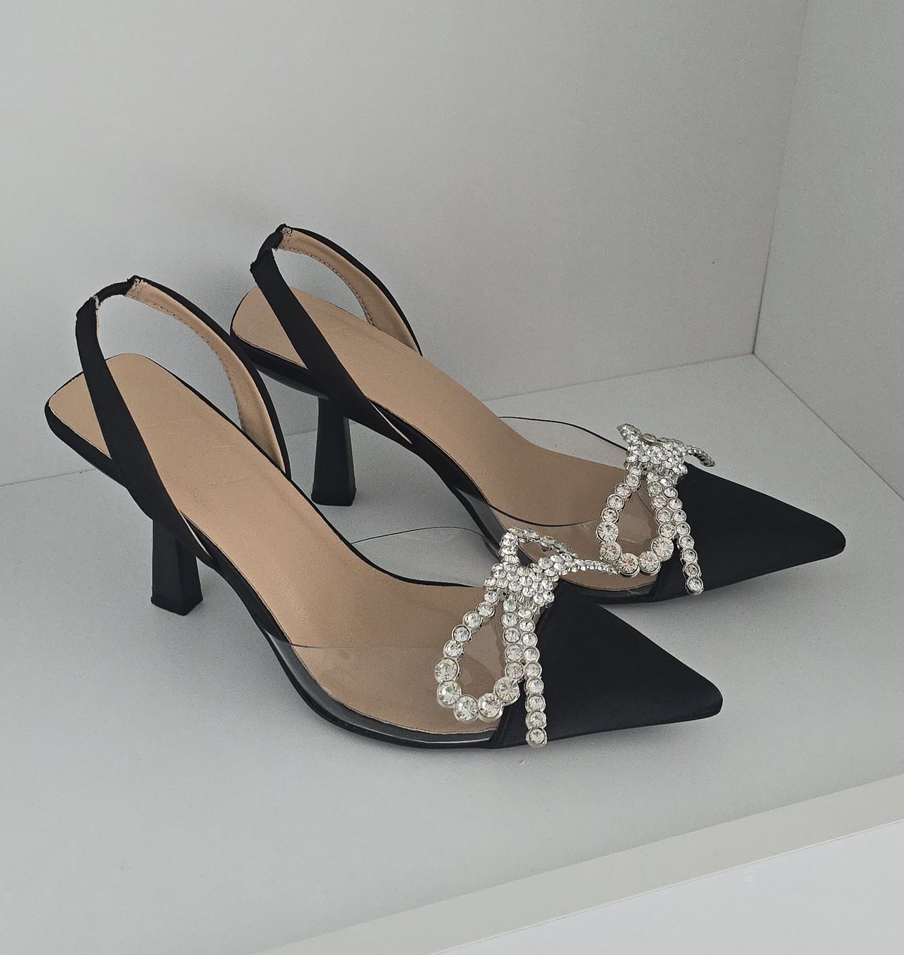 Scarpe da donna: Pumps schwarz mit Strasschleife Slingback Grösse 38 neu – Nuovo e nell'imballaggio originale da Luzern venduto da Kethi_kris1705 1