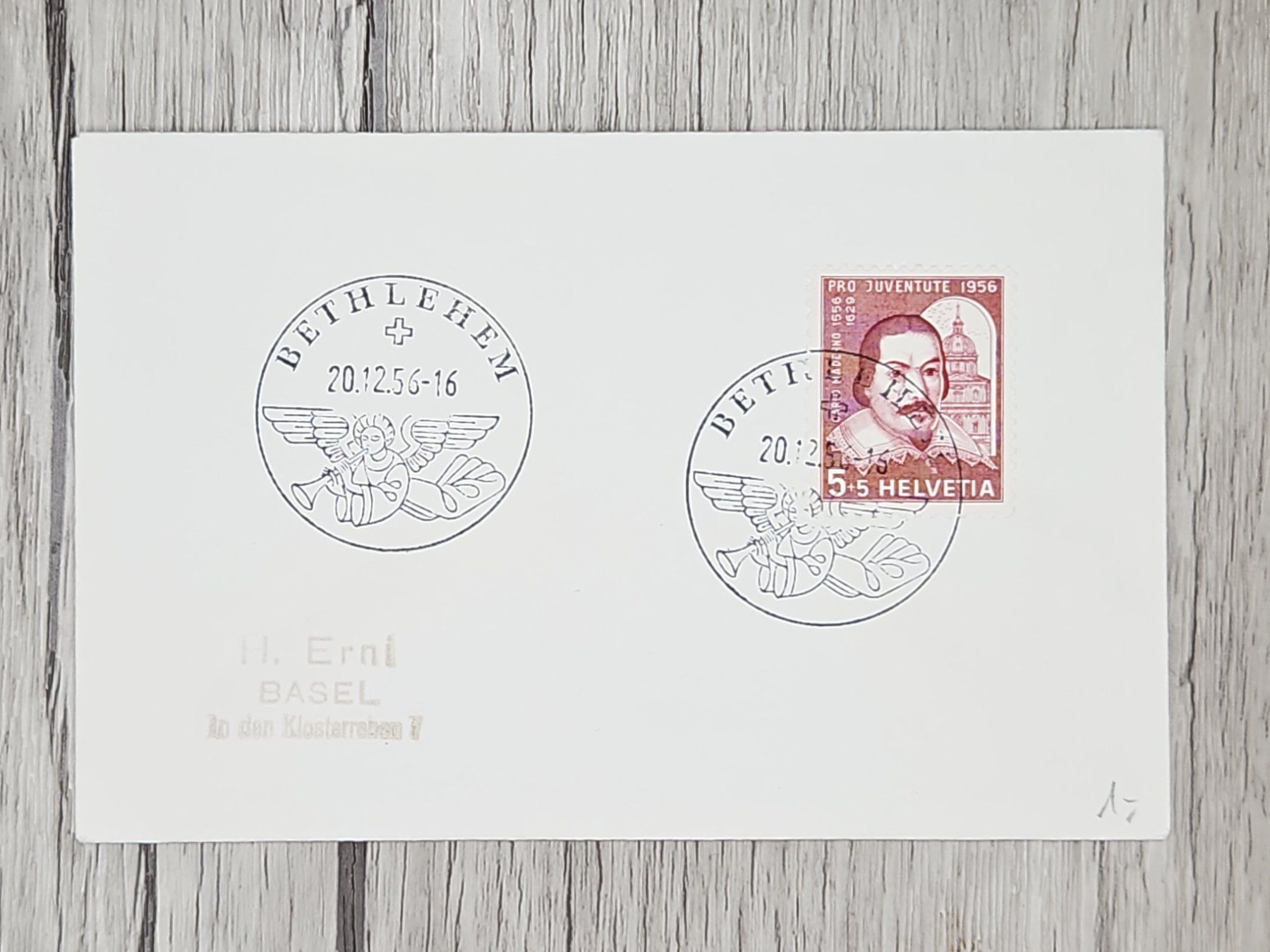 Alle Briefmarken: CL13 Enveloppe + Timbre Suisse 1956 – Gebraucht aus Cousset von Patrick_Collections