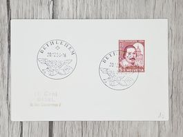CL13 Enveloppe + Timbre Suisse 1956