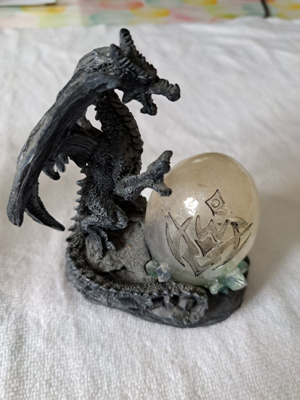 Statuette: 2 Drachen Figuren mit Ei, Farbwechselnd – Usato da Uitikon Waldegg venduto da Smeragol 7